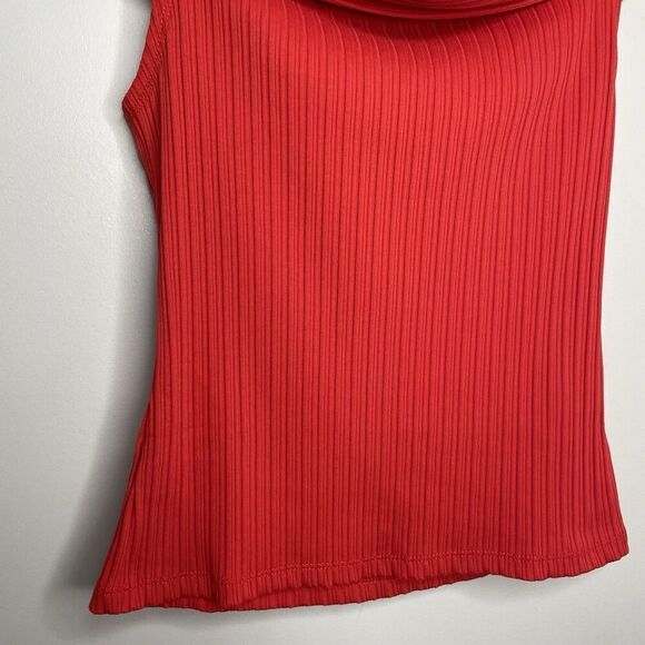 MADEWELL Ribbed Top Women Small Off The Shoulder NEW Red Stretch NR359 - Picture 5 of 11